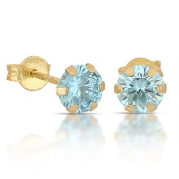 Orecchini solitario azzurro