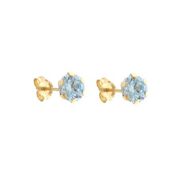 Light blue gem Solitaire Earrings