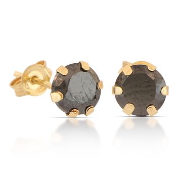 Orecchini solitario nero