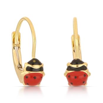 Orecchini a forma di coccinella smaltati
