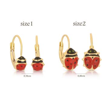 Orecchini a forma di coccinella smaltati