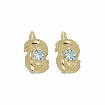 Gemstone leverback earrings
