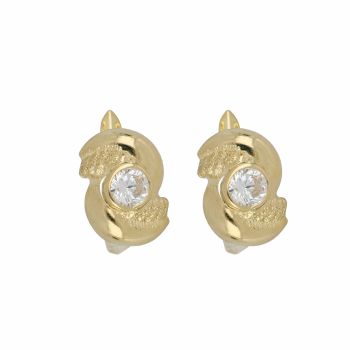 Gemstone leverback earrings