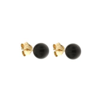 Onyx bead earrings