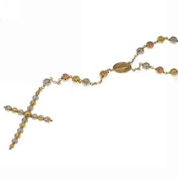 Hammered sphere Rosary necklace