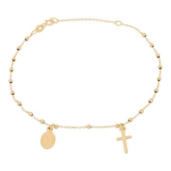 Bracciale rosario lucido bicolore