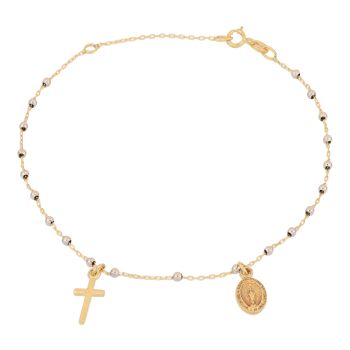 Bracciale rosario lucido bianco