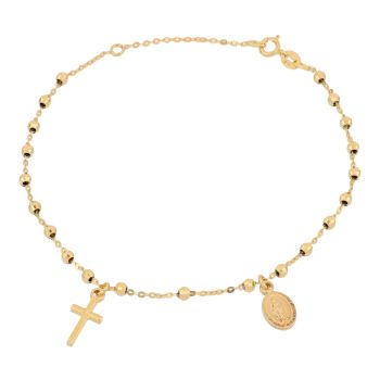 Bracciale rosario sfaccettato giallo