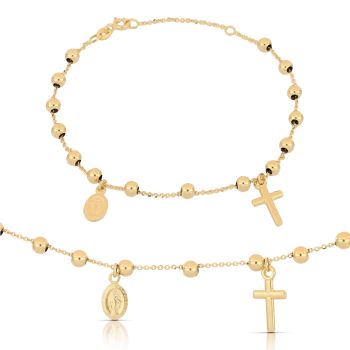 Bracciale rosario lucido giallo