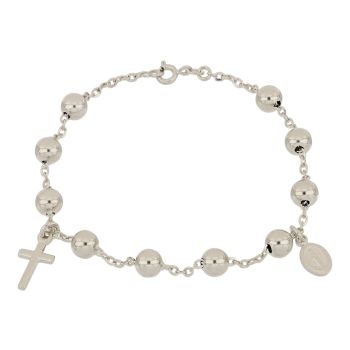 Bracciale rosario lucido bicolore