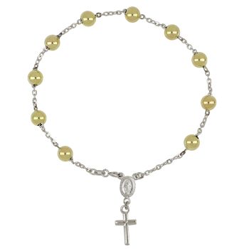 Bracciale rosario lucido