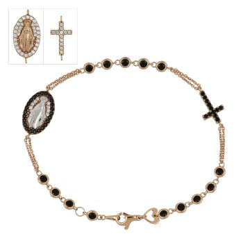 Bracciale rosario martellato