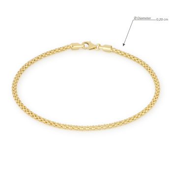 Bracciale a maglia pop-corn