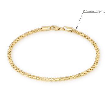 Bracciale a maglia pop-corn