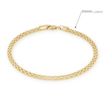 Bracciale a maglia pop-corn