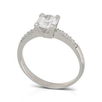 Anello solitario fantasia