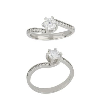 Anello solitario 6 griffe