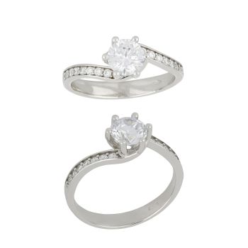 Anello solitario 6 griffe