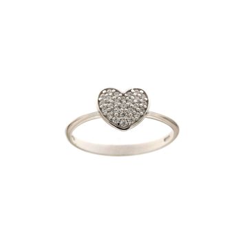 Anello con zirconi bianchi