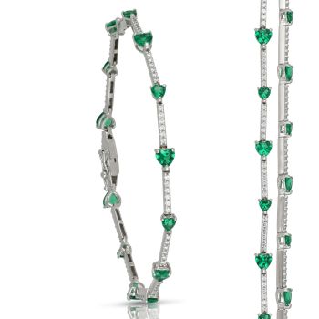 Bracciale tennis con cuori