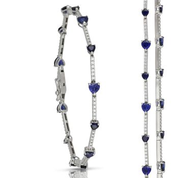 Bracciale tennis con cuori