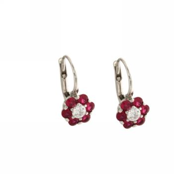 Orecchini con pietre rosse