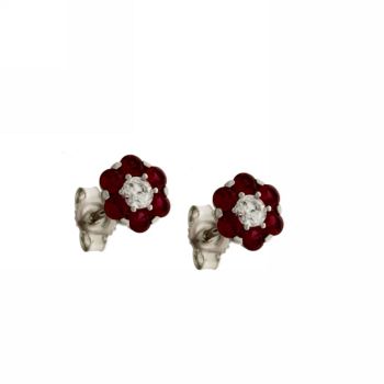 Orecchini con pietre rosse
