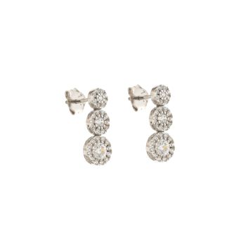 White zircon earrings