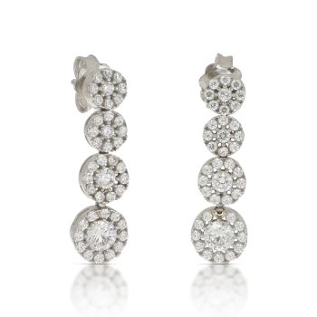 Orecchini pendenti con zirconi