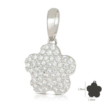 Pendente pave' fiore
