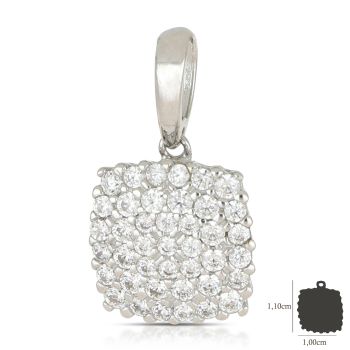 Pendente pave' quadrato