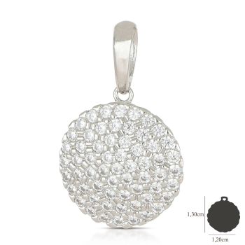 Pendente pave' tondo, 2 misura