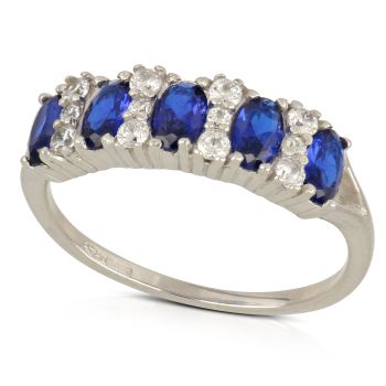 Anello con pietre blue