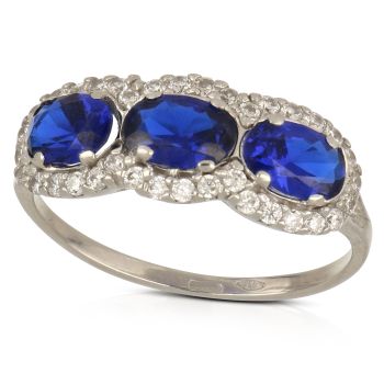 Anello con pietre blue