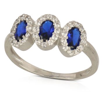 Anello con pietre blue