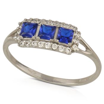 Anello con pietre blue