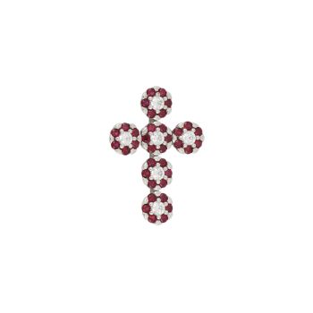 Croce con zirconi rossi