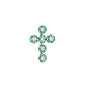 Croce con zirconi verdi