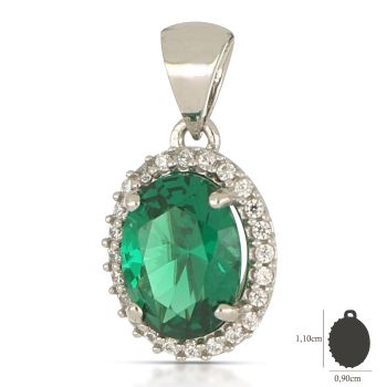 Pendente con pietra verde