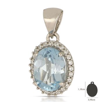 Pendente con pietra azzurra