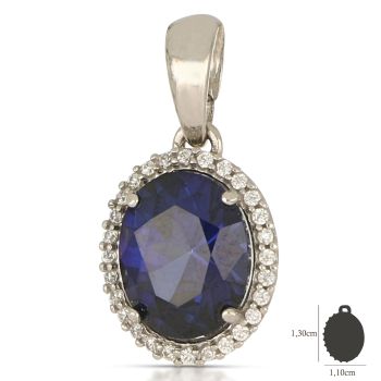 Pendente con pietra blue