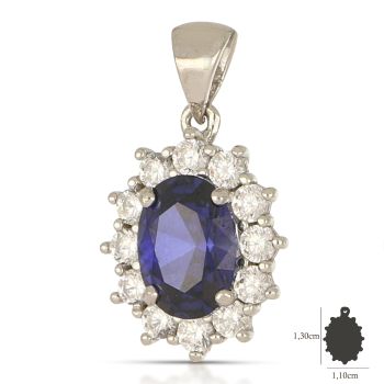 Pendente con pietra blue