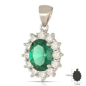 Pendente con pietra verde