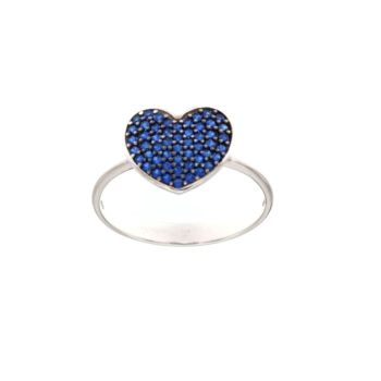 Anello con zirconi blue