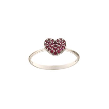 Anello con zirconi rossi