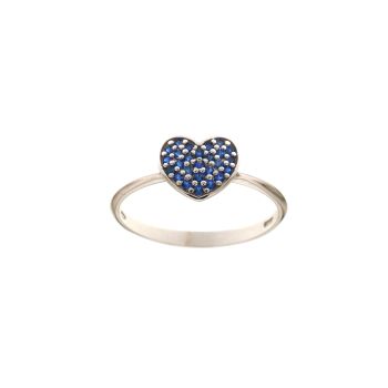 Anello con zirconi blue