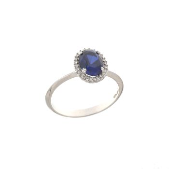 Anello con pietra blue