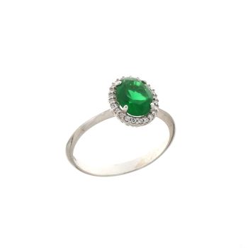Anello con pietra verde