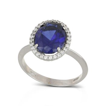 Anello con pietra blue