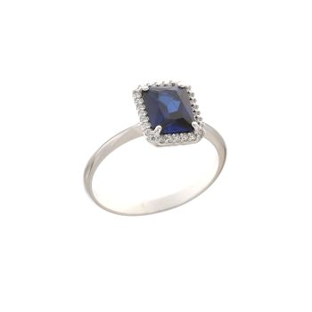 Anello con pietra blue